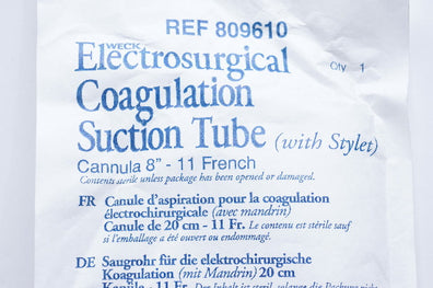 Teleflex 809610 Electrosurgical Coagulation Suction Tube 8inch x 11Fr. (x)